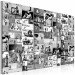 Canvas Art Print Banksy collage in a rectangle layout - graffiti inspired by street art 94883 additionalThumb 2
