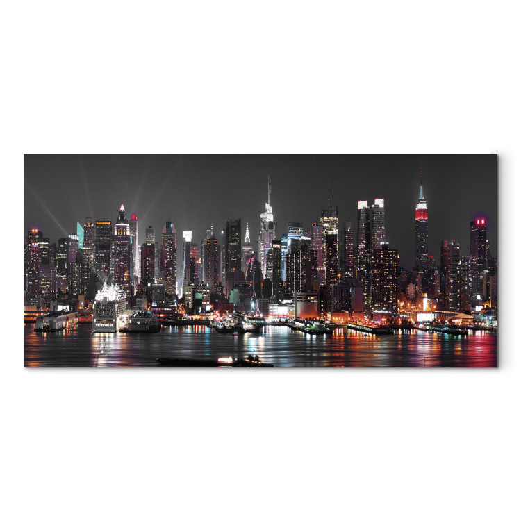 Canvas Print Insomnia in New York (1-part) Wide - New York City at Night 107293