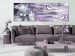 Canvas Art Print Lilies and Waves (1-part) Pale Purple Narrow - Plant Abstraction 107993 additionalThumb 3