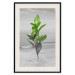 Wall Poster Green Branches - Living leaves on a background of a gray seascape 114393 additionalThumb 18