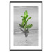Wall Poster Green Branches - Living leaves on a background of a gray seascape 114393 additionalThumb 17