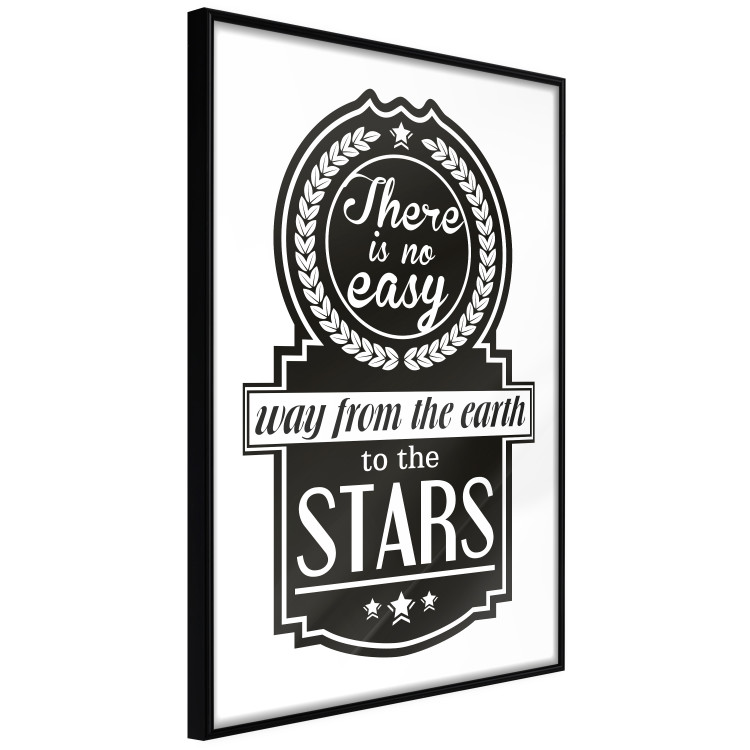Wall Poster There Is No Easy Way from the Earth to the Stars - black and white texts 114693 additionalImage 10