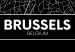 Canvas Brussels - aerial map of Belgium capital city in black and white 118093 additionalThumb 4