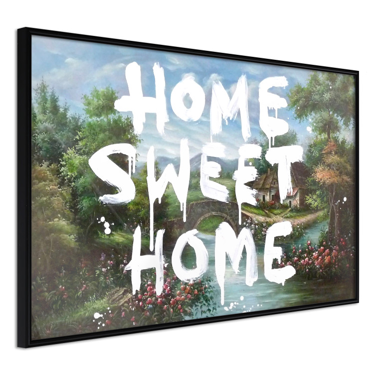 Poster Dream Home - white English text against a colorful landscape background 118793 additionalImage 10