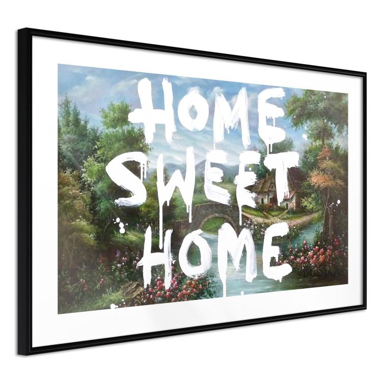 Poster Dream Home - white English text against a colorful landscape background 118793 additionalImage 11