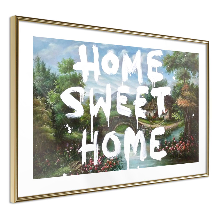 Poster Dream Home - white English text against a colorful landscape background 118793 additionalImage 8