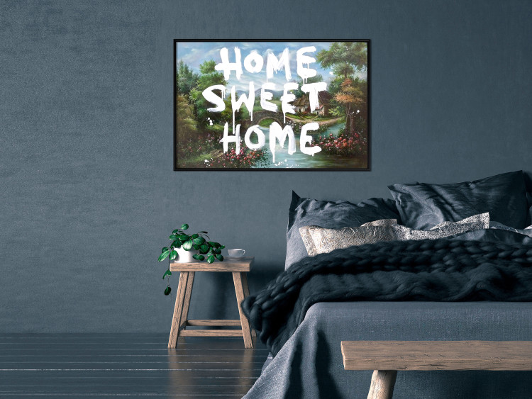 Poster Dream Home - white English text against a colorful landscape background 118793 additionalImage 5