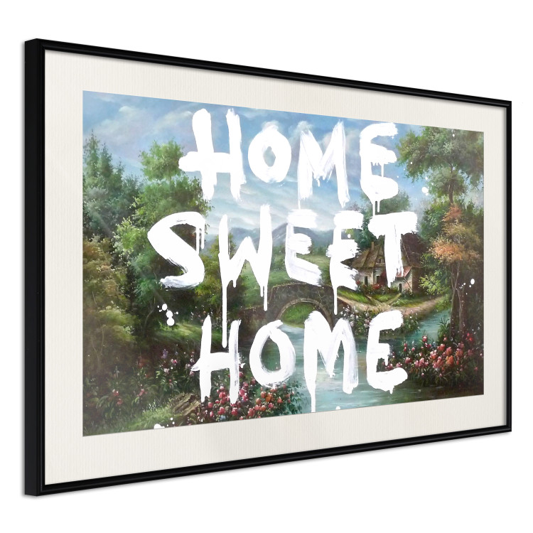 Poster Dream Home - white English text against a colorful landscape background 118793 additionalImage 3