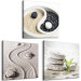 Canvas Calm Sands of the Orient (3-part) - Merging Nature with Zen Stones 122893 additionalThumb 2