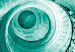 Canvas Spiral staircase - photograph of the staircase in turquoise colour 123593 additionalThumb 4