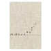 Wall Poster Your Turn - black birds flying away sequentially on fabric texture 123793
