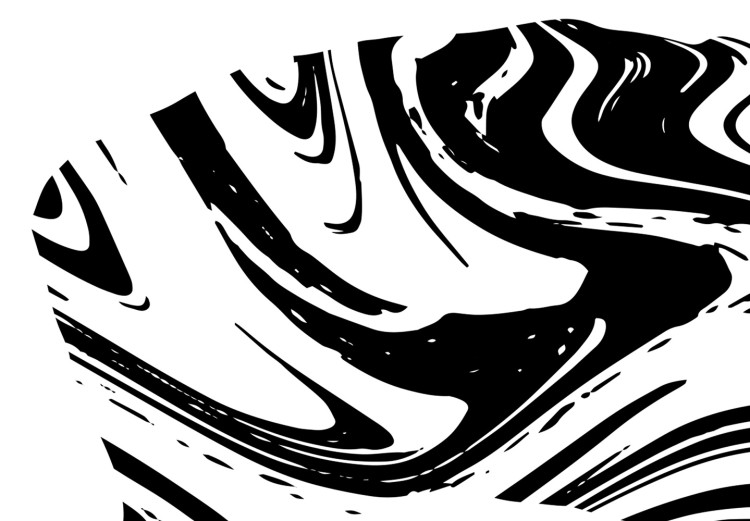 Poster Black and White Deer - abstract black waves forming the shape of a deer 125093 additionalImage 8