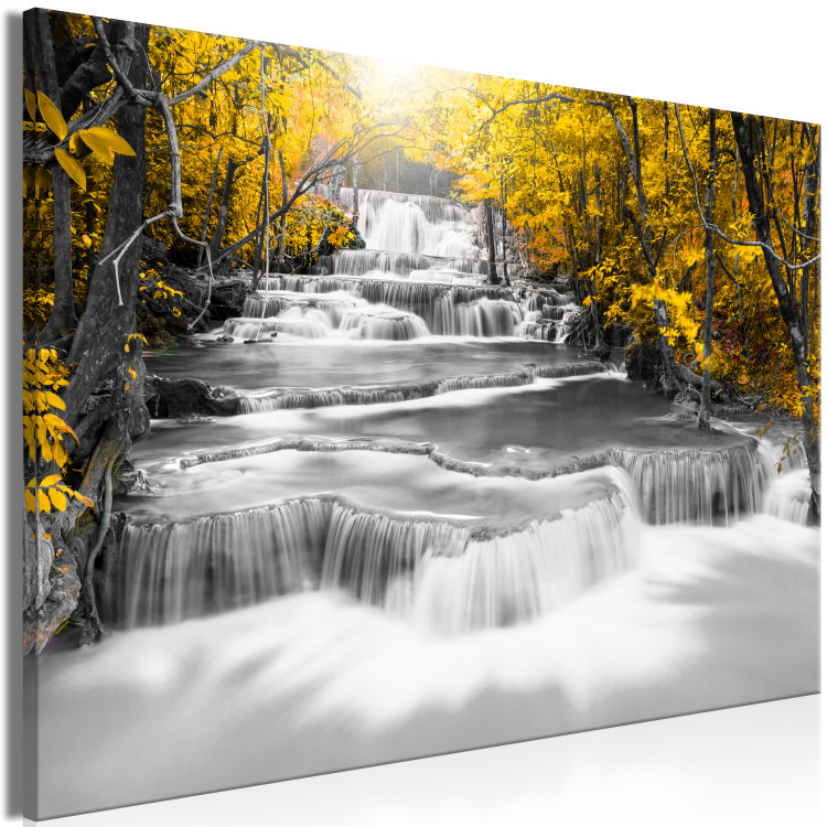 Large canvas print Cascade of Thoughts (Yellow) [Large Format] 125693 additionalImage 3