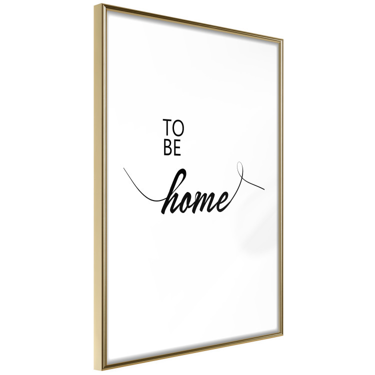 Wall Poster To Be Home - black English text on a contrasting white background 125793 additionalImage 6