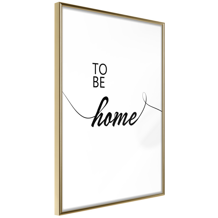Wall Poster To Be Home - black English text on a contrasting white background 125793 additionalImage 12