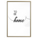 Wall Poster To Be Home - black English text on a contrasting white background 125793 additionalThumb 20