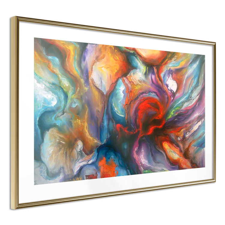 Poster Abyss - worm among multicolored patterns in an abstract motif 127293 additionalImage 9