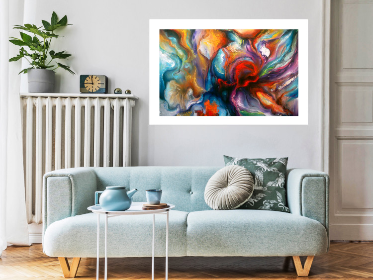 Poster Abyss - worm among multicolored patterns in an abstract motif 127293 additionalImage 5