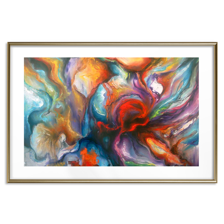 Poster Abyss - worm among multicolored patterns in an abstract motif 127293 additionalImage 16