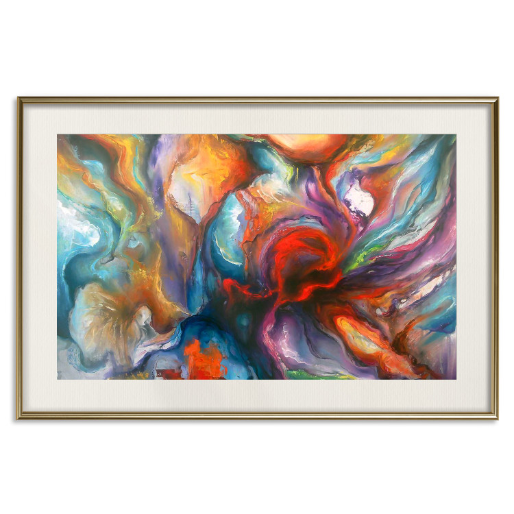 Poster Abyss - worm among multicolored patterns in an abstract motif 127293 additionalImage 20