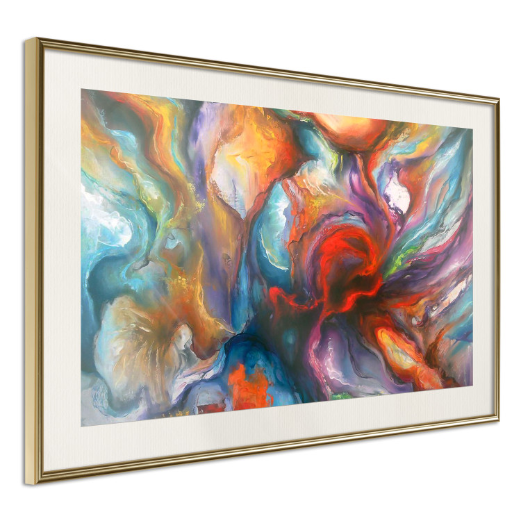 Poster Abyss - worm among multicolored patterns in an abstract motif 127293 additionalImage 3