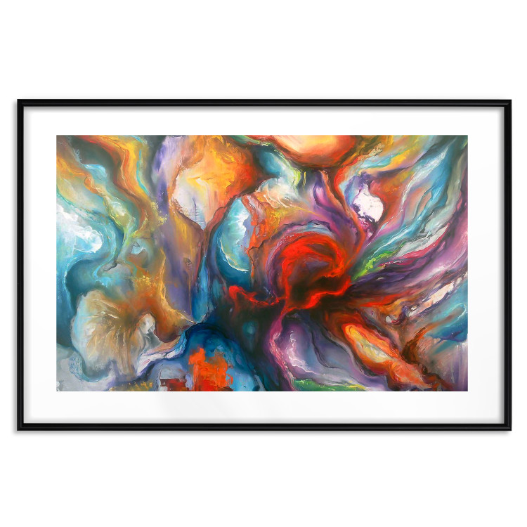 Poster Abyss - worm among multicolored patterns in an abstract motif 127293 additionalImage 15