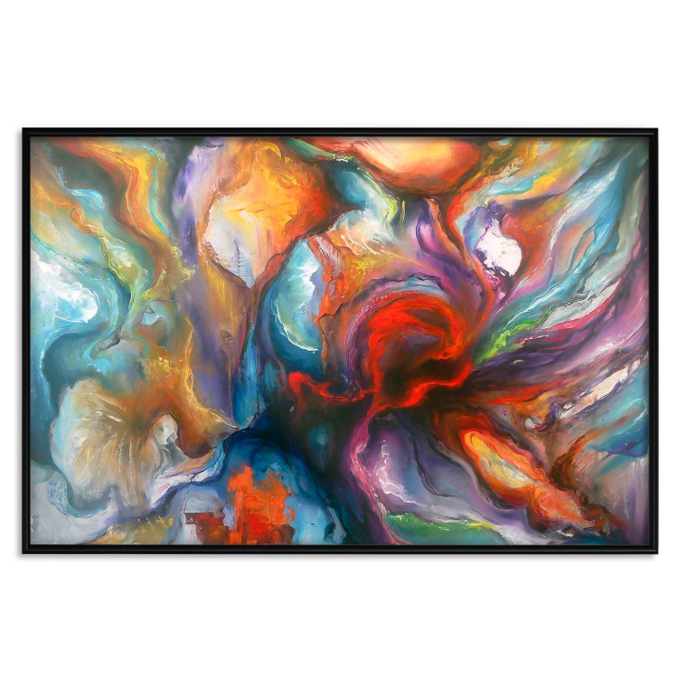 Poster Abyss - worm among multicolored patterns in an abstract motif 127293 additionalImage 16