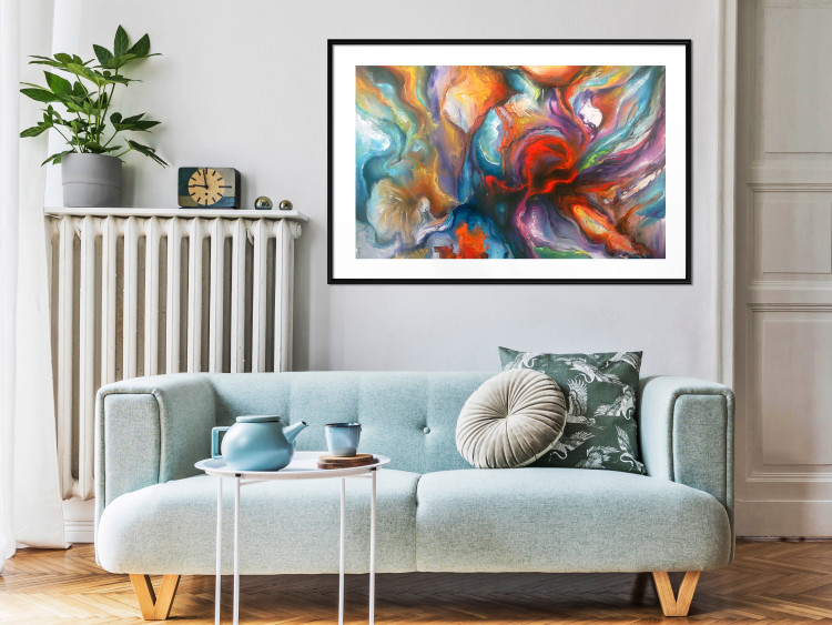 Poster Abyss - worm among multicolored patterns in an abstract motif 127293 additionalImage 23