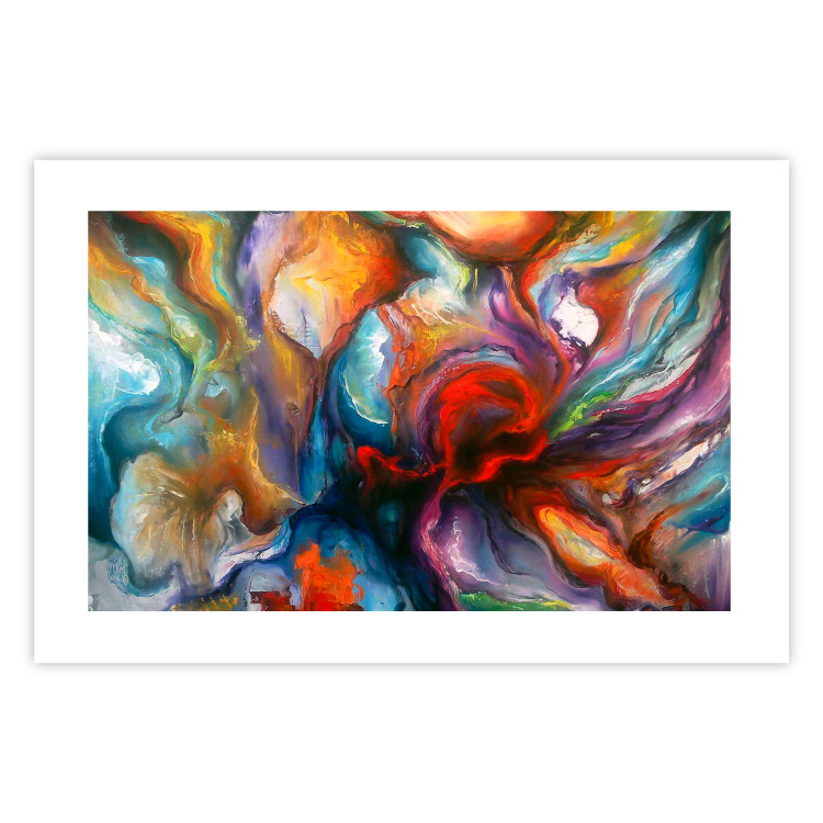 Poster Abyss - worm among multicolored patterns in an abstract motif 127293 additionalImage 19