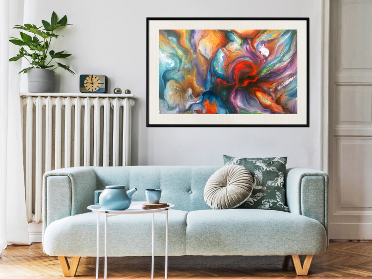 Poster Abyss - worm among multicolored patterns in an abstract motif 127293 additionalImage 24
