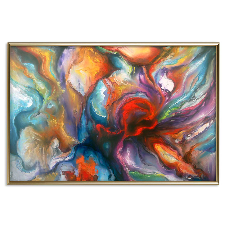 Poster Abyss - worm among multicolored patterns in an abstract motif 127293 additionalImage 17