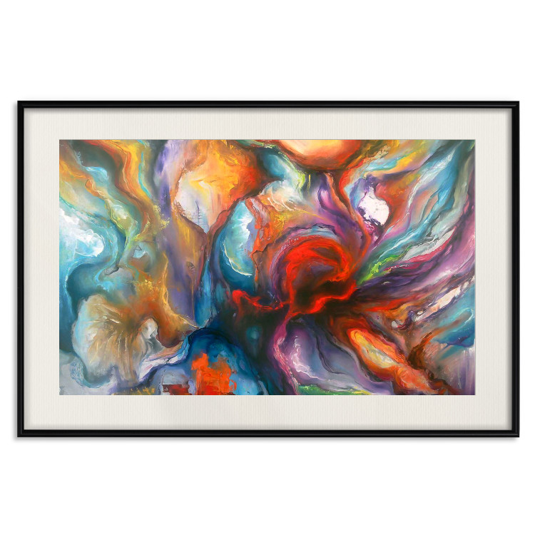 Poster Abyss - worm among multicolored patterns in an abstract motif 127293 additionalImage 19