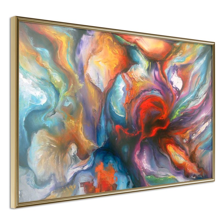 Poster Abyss - worm among multicolored patterns in an abstract motif 127293 additionalImage 14