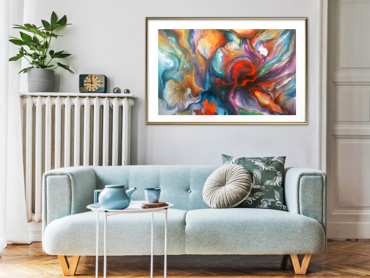 Poster Abyss - worm among multicolored patterns in an abstract motif 127293 additionalImage 15