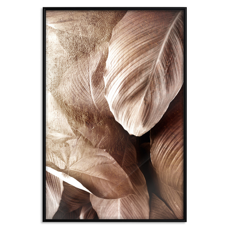 Wall Poster Golden Rustle - composition of brown leaves with distinct texture 127393 additionalImage 21