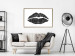 Wall Poster Lipstick Trace - imprint of black female lips on white plain background 129593 additionalThumb 10