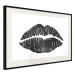 Wall Poster Lipstick Trace - imprint of black female lips on white plain background 129593 additionalThumb 14
