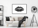 Wall Poster Lipstick Trace - imprint of black female lips on white plain background 129593 additionalThumb 23