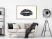 Wall Poster Lipstick Trace - imprint of black female lips on white plain background 129593 additionalThumb 15