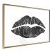 Wall Poster Lipstick Trace - imprint of black female lips on white plain background 129593 additionalThumb 3