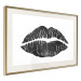 Wall Poster Lipstick Trace - imprint of black female lips on white plain background 129593 additionalThumb 13