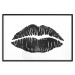 Wall Poster Lipstick Trace - imprint of black female lips on white plain background 129593 additionalThumb 16