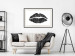 Wall Poster Lipstick Trace - imprint of black female lips on white plain background 129593 additionalThumb 24