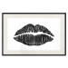 Wall Poster Lipstick Trace - imprint of black female lips on white plain background 129593 additionalThumb 19