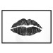 Wall Poster Lipstick Trace - imprint of black female lips on white plain background 129593 additionalThumb 17