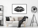 Wall Poster Lipstick Trace - imprint of black female lips on white plain background 129593 additionalThumb 12