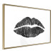 Wall Poster Lipstick Trace - imprint of black female lips on white plain background 129593 additionalThumb 5