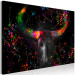Canvas Print Angry Bull (1-piece) Wide - second variant - colorful animal 130493 additionalThumb 2