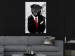 Wall Poster Elegant Rottweiler - abstraction of a dog in a suit on a brick wall 130793 additionalThumb 2
