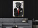 Wall Poster Elegant Rottweiler - abstraction of a dog in a suit on a brick wall 130793 additionalThumb 4